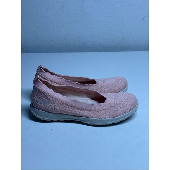Skechers Women’s GOwalk Classic Sparkle Slip-On Shoes Pink Sz 8 Stretch Fit - Picture 1 of 14